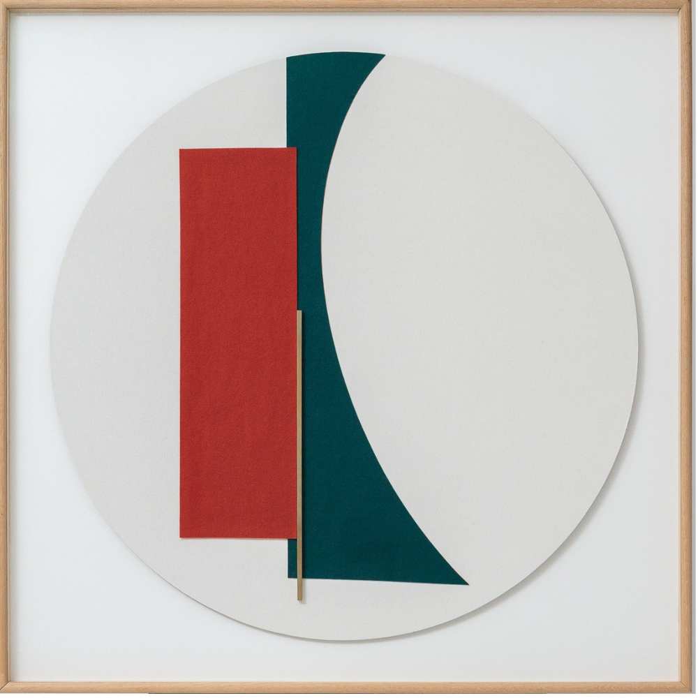 Círculo azul y rojo