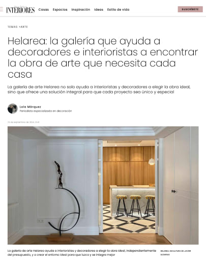 Helarea: la galería que ayuda a decoradores e interioristas a encontrar la obra de arte que necesita cada casa