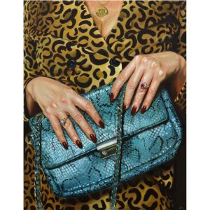 El bolso azul de serpiente